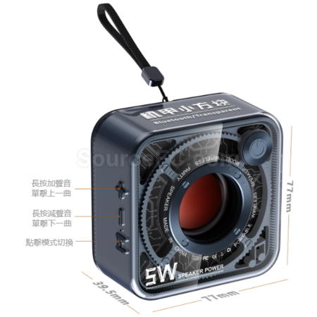Customization Transparent Mecha Bluetooth Speaker Promotional Products