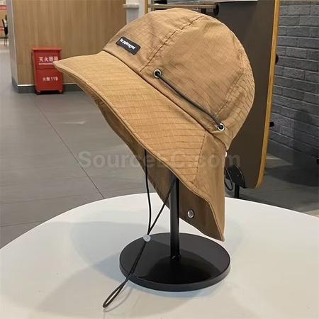 Customization Japanese Style Drawstring Wide Brim Sun Protection And Waterproof Basin Hat Promotional Products
