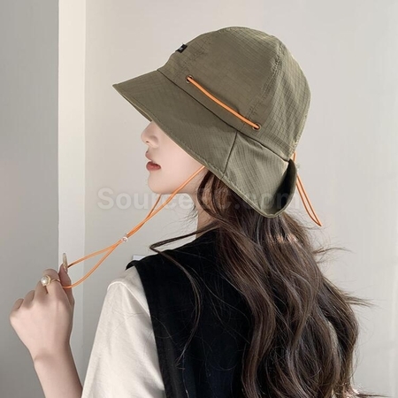 Customization Japanese Style Drawstring Wide Brim Sun Protection And Waterproof Basin Hat Promotional Products