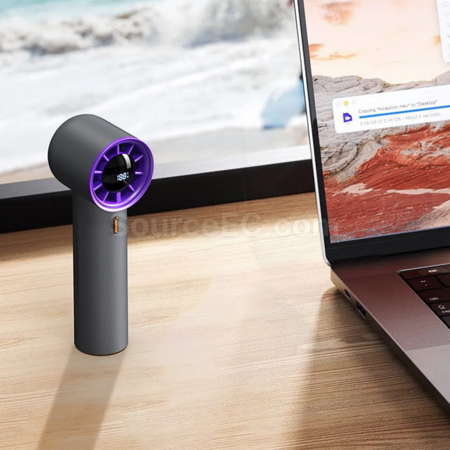 Customization Digital display violent turbine handheld fan Promotional Products