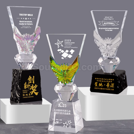 Customization Creative Color-Changing Crystal Trophy Promotional Products