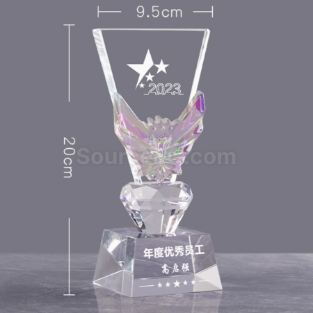 Customization Creative Color-Changing Crystal Trophy Promotional Products