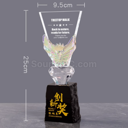 Customization Creative Color-Changing Crystal Trophy Promotional Products