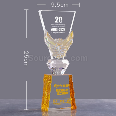 Customization Creative Color-Changing Crystal Trophy Promotional Products