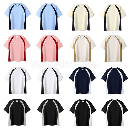 Customization Contrasting Color Summer T-shirt Promotional Products