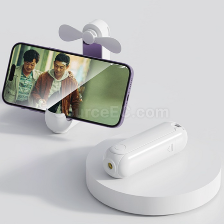 Customization Five-in-one power bank with mirror, flashlight, stand, and mini fan Promotional Products
