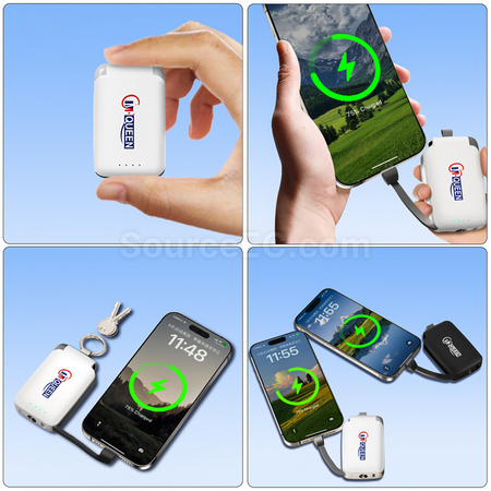 Customization Keychain Power Bank With Lamp Promotional Products