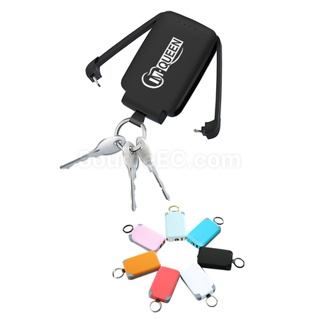 Customization Keychain Power Bank With Lamp Promotional Products