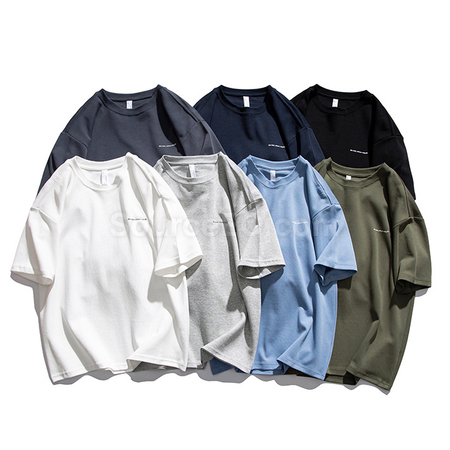 Customization 300g Heavyweight Solid Color Short-sleeved T-shirt Promotional Products