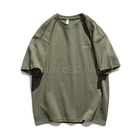 Customization 300g Heavyweight Solid Color Short-sleeved T-shirt Promotional Products