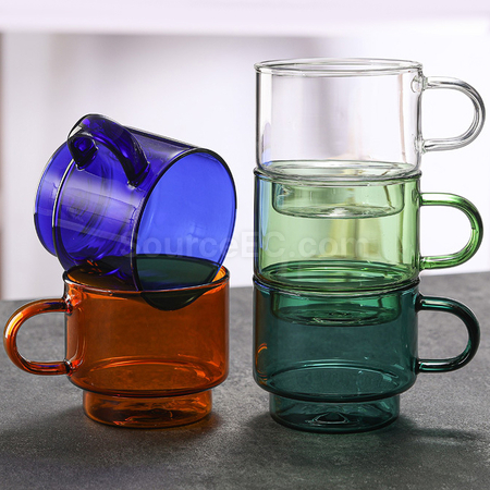 Customization Colored Glass Coffee Cup Promotional Products