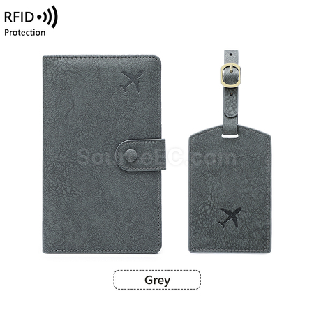 Customization PU Luggage Tag and Passport Case Gift Set Promotional Products