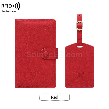 Customization PU Luggage Tag and Passport Case Gift Set Promotional Products