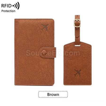 Customization PU Luggage Tag and Passport Case Gift Set Promotional Products