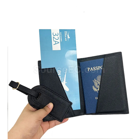 Customization PU Luggage Tag and Passport Case Gift Set Promotional Products