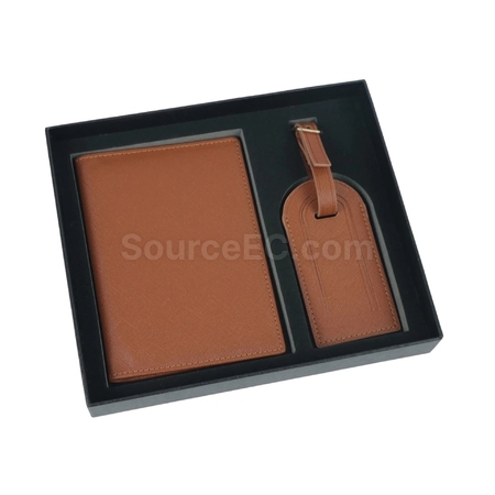 Customization PU Luggage Tag and Passport Case Gift Set Promotional Products
