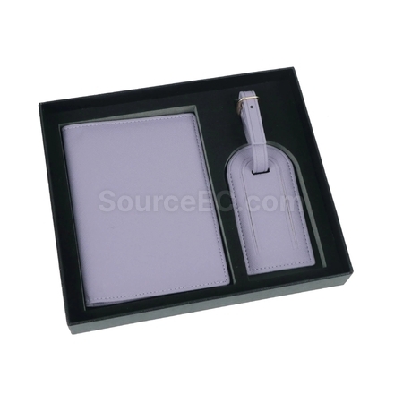 Customization PU Luggage Tag and Passport Case Gift Set Promotional Products