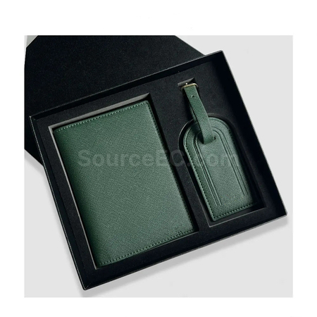 Customization PU Luggage Tag and Passport Case Gift Set Promotional Products