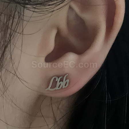 Customization Customized text earrings and studs Promotional Products