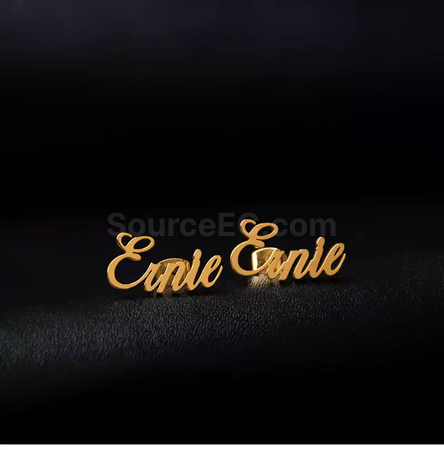 Customization Customized text earrings and studs Promotional Products