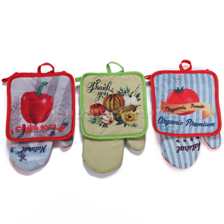 Customization Two-piece set of microwave anti-scald gloves and mats Promotional Products