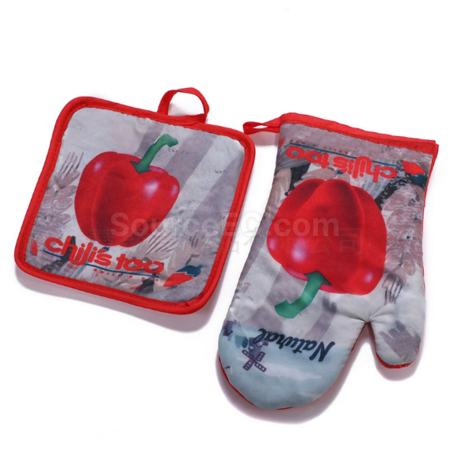 Customization Two-piece set of microwave anti-scald gloves and mats Promotional Products