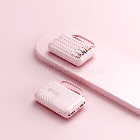 Customization 3C Certified Comes With Four Wires Mobile Power Bank Promotional Products