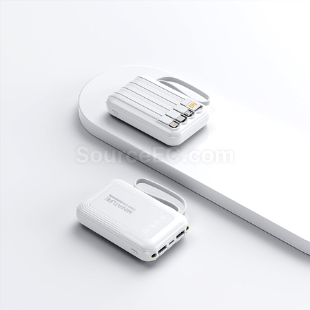 Customization 3C Certified Comes With Four Wires Mobile Power Bank Promotional Products