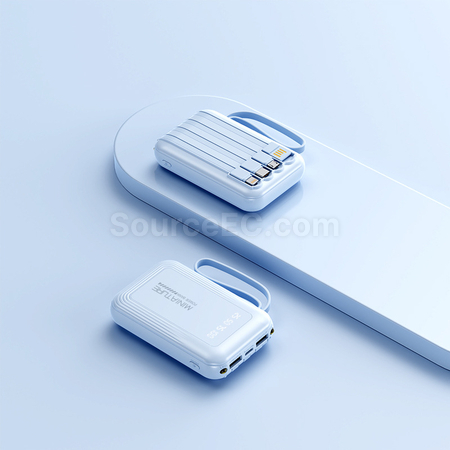 Customization 3C Certified Comes With Four Wires Mobile Power Bank Promotional Products