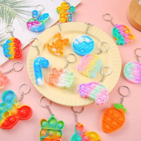 Customization Rainbow stress - relieving keychain Promotional Products