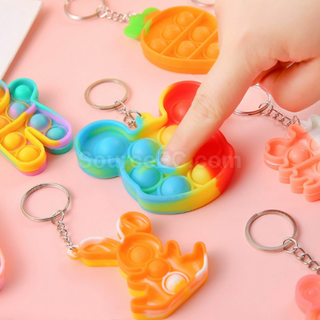 Customization Rainbow stress - relieving keychain Promotional Products