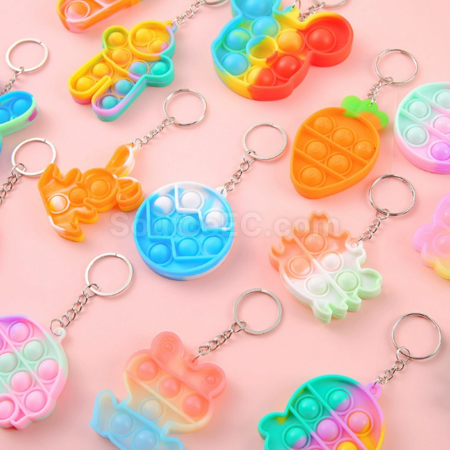 Customization Rainbow stress - relieving keychain Promotional Products