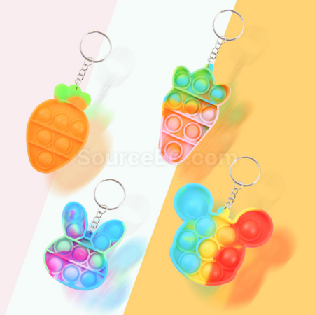 Customization Rainbow stress - relieving keychain Promotional Products