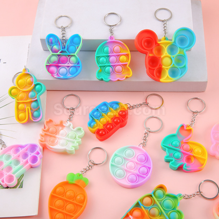 Customization Rainbow stress - relieving keychain Promotional Products