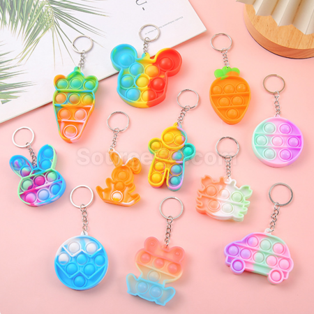 Customization Rainbow stress - relieving keychain Promotional Products