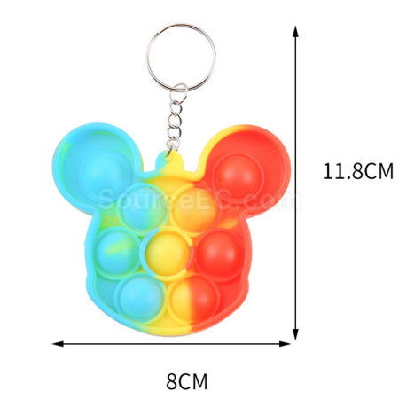 Customization Rainbow stress - relieving keychain Promotional Products