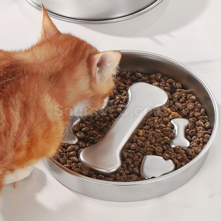 Customization Stainless steel pet slow - feeding plate Promotional Products