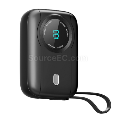 Customization Mini digital display mobile power supply with built-in cable Promotional Products