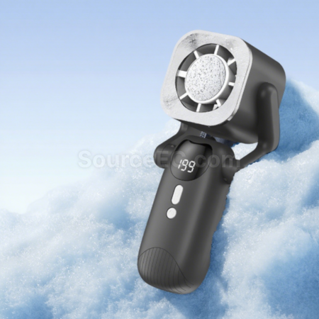 Customization Handheld digital display fan with flashlight Promotional Products