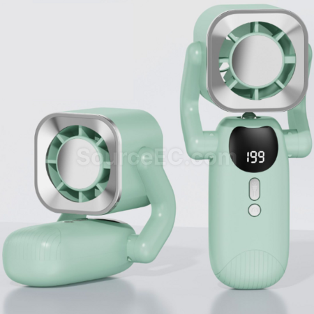 Customization Handheld digital display fan with flashlight Promotional Products