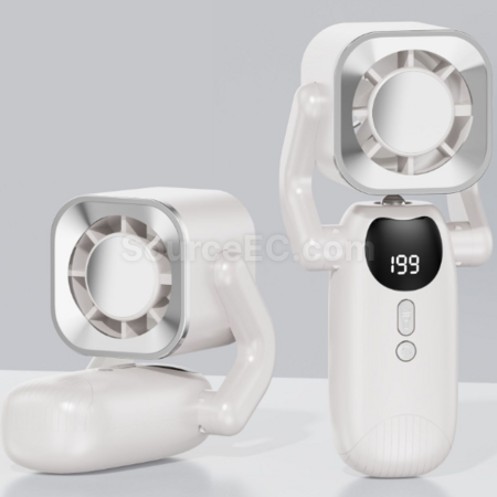 Customization Handheld digital display fan with flashlight Promotional Products