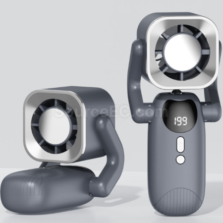 Customization Handheld digital display fan with flashlight Promotional Products