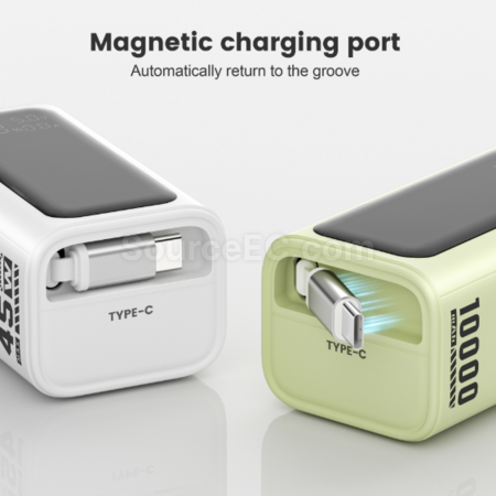 Customization Portable mobile power supply with built-in cable Promotional Products