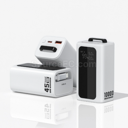 Customization Portable mobile power supply with built-in cable Promotional Products