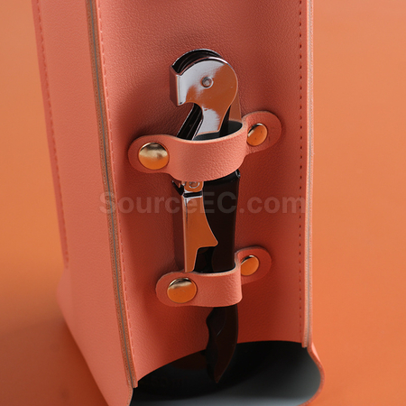 Customization Red wine leather case Promotional Products