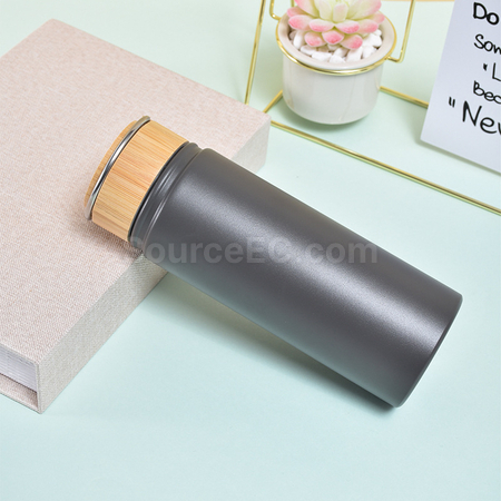 Customization Stainless Steel Bamboo Lid Handle Thermos Cup Promotional Products
