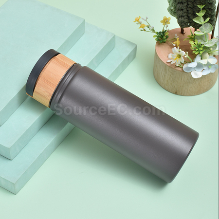 Customization Stainless Steel Bamboo Lid Handle Thermos Cup Promotional Products