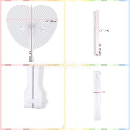 Customization Heart - shaped folding fan Promotional Products