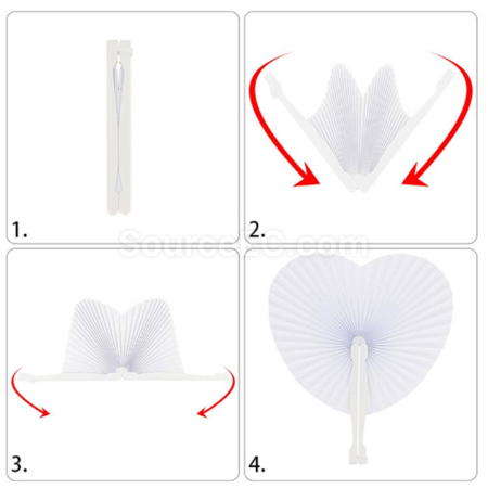 Customization Heart - shaped folding fan Promotional Products
