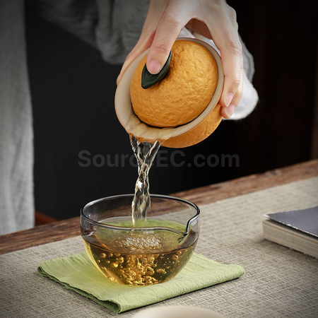 Customization Ugly Orange Portable Ceramic Tea Travel Set Promotional Products